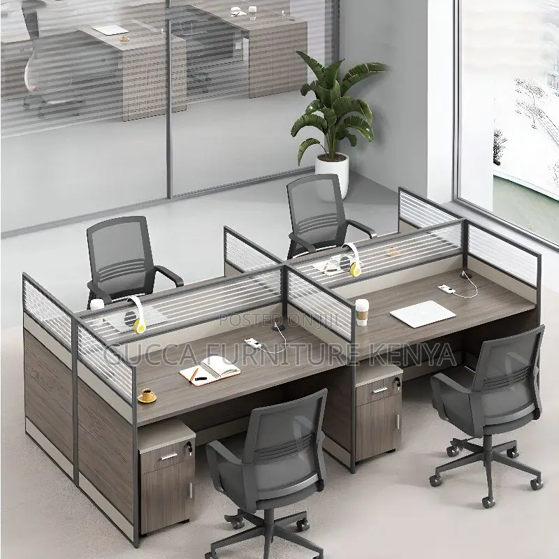 Workstations: Trendy Rectangle 4-Seater Modular Workstation
