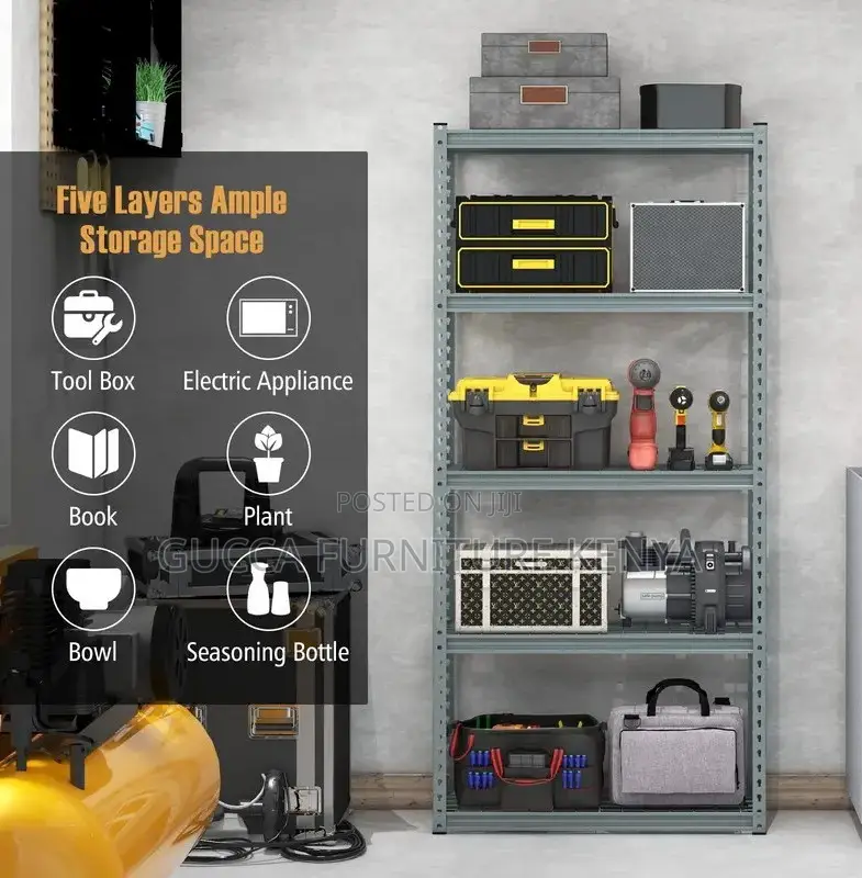 Cabinets: Heavy Duty Metal Storage Rack Office Home Unit