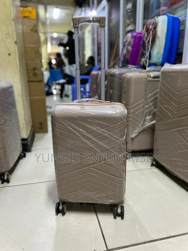 Beige Color Rubber Pp Double -Zip -Cabin Suitcase KSH 3000 - thumbnail 2