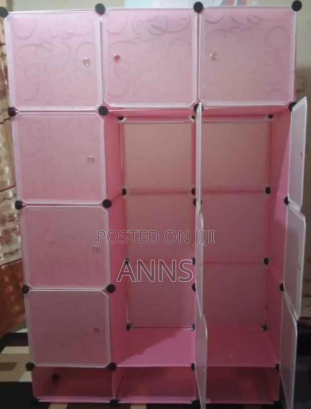 Pink 3-Column Wardrobe
