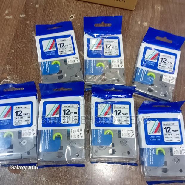 12mm Black on White Tape Cassette - main view