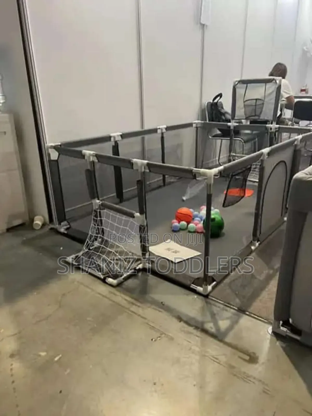 Grey Playpen Fence for Toddlers