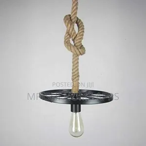 Wheel Hemp Rope Pendant Light