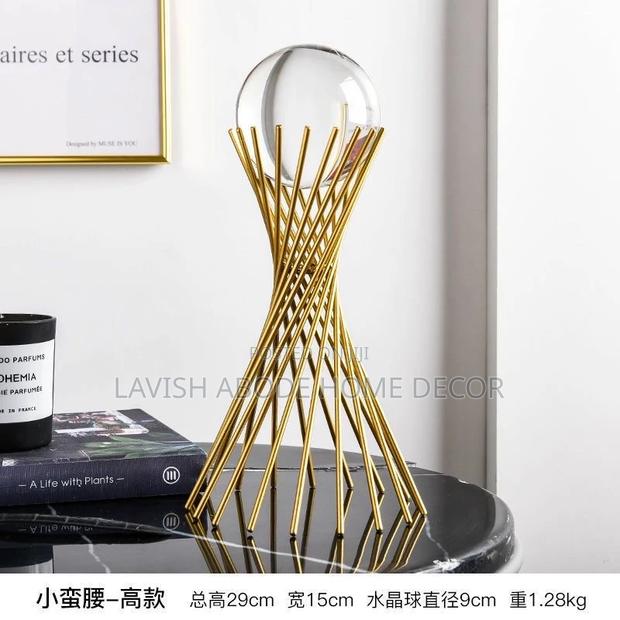 Tall Crystal Ball Decor Piece