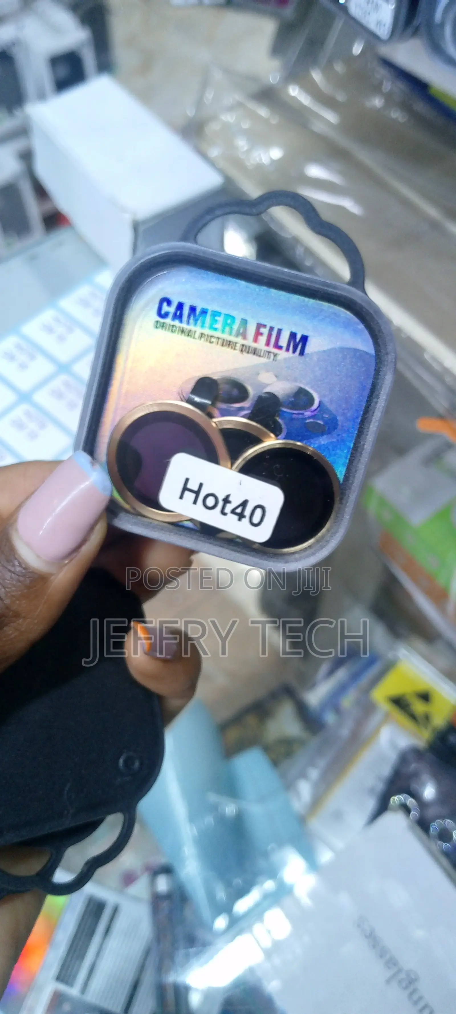 Infinix Hot 40 Camera Lens Black Electroplated Gold
