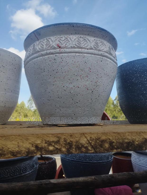 Clay Pots Painted Red, Clay Pots