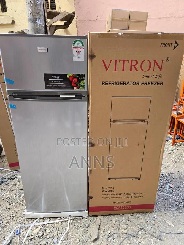 Vitron VDR208DS 208 Liters Double Door Fridge - Silver