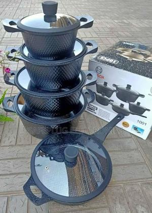 Bosch 11pcs Black Granite Cookware -Silicone Lid Cover - main view