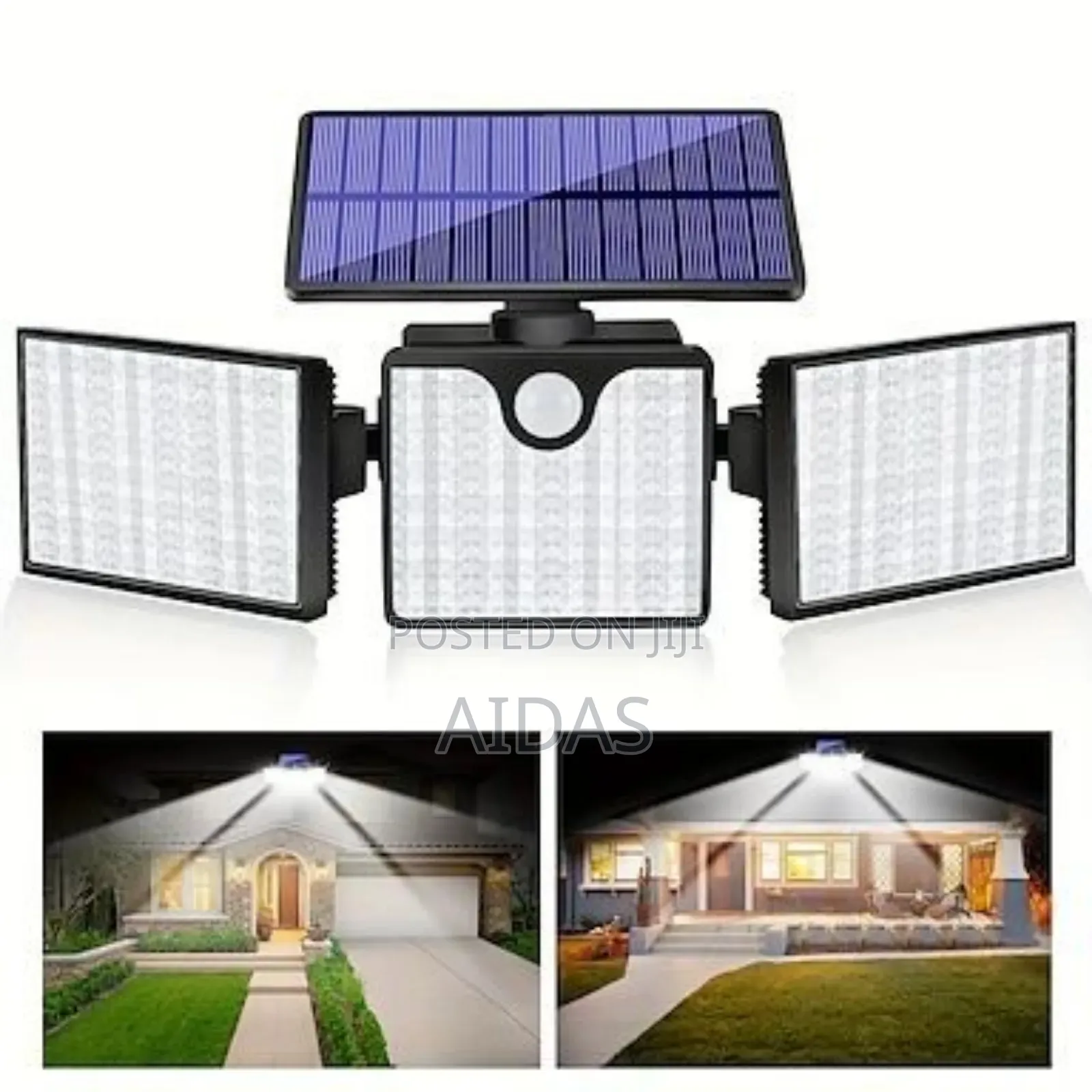 Three Rotatable Heads Solar Motion Sensor Lights