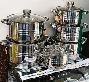 12 Pieces Stainless Steel Edenburg Cookware Set ERC