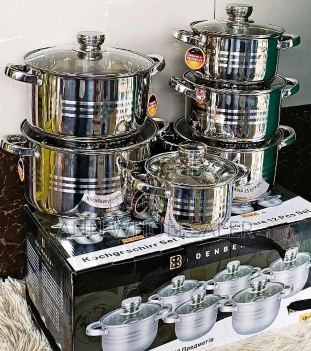 12 Pieces Stainless Edenburg Cookware Set ERC - main view