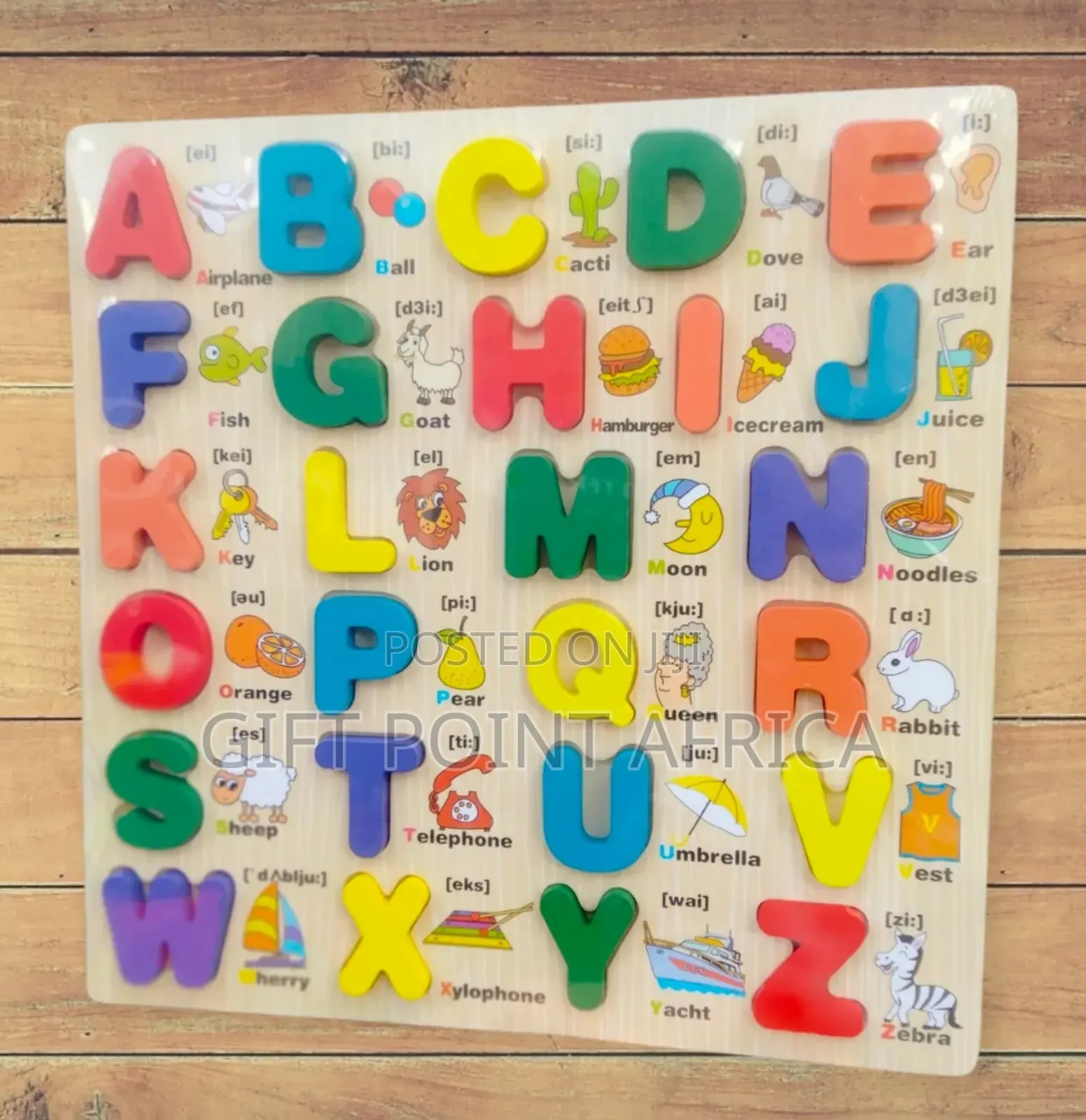 Educational Wooden Capital Letters Board for Preschool Kids
