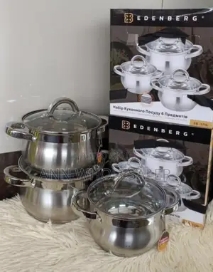 6 Pieces Edenburg Stainless Steel Cookware Set E/R