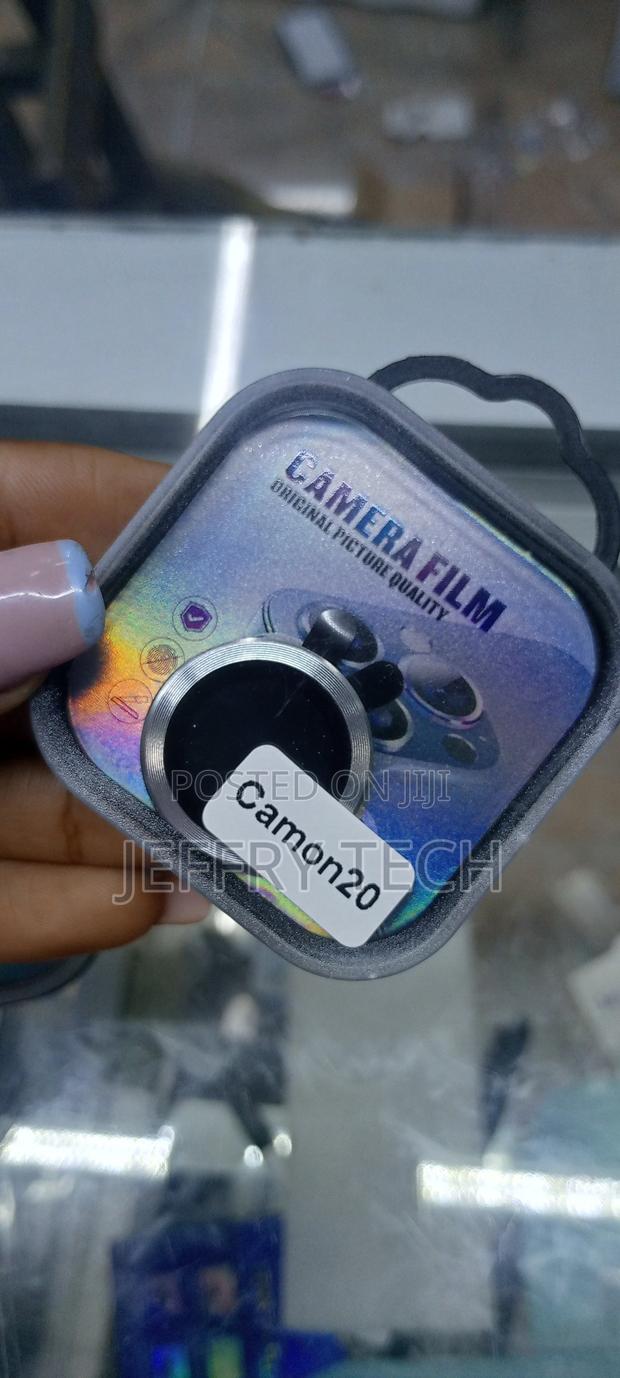 Metal Camera Lens Protector for Tecno Camon 20-Silver - thumbnail 3