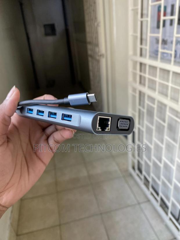 11 in 1 Type-C Hub Hub. Lan ,Vga ,Hdmi,Sdcard ,Audio, Usb - thumbnail 3