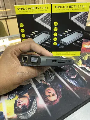 11 in 1 Type-C Hub Hub. Lan ,Vga ,Hdmi,Sdcard ,Audio, Usb