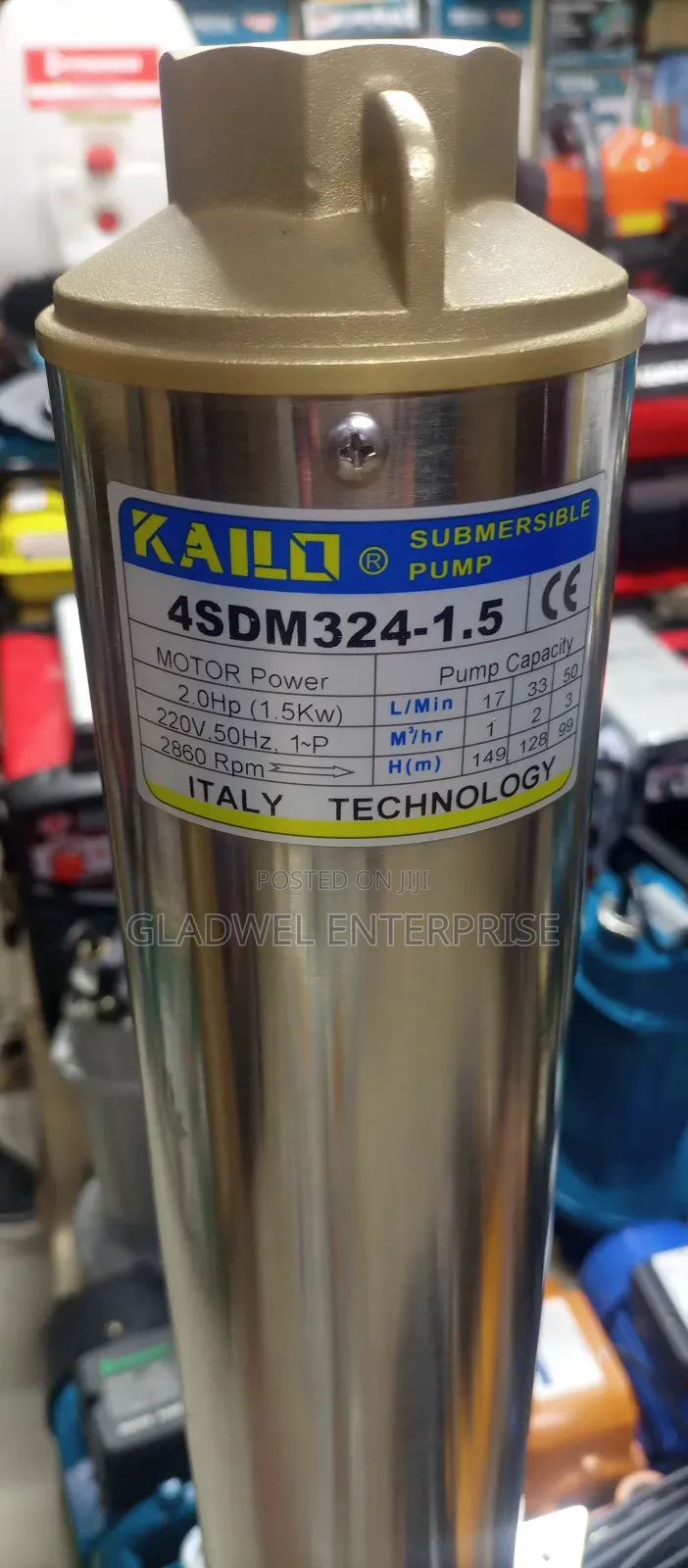 Kairo Submassible Pump 2hp Deep Well
