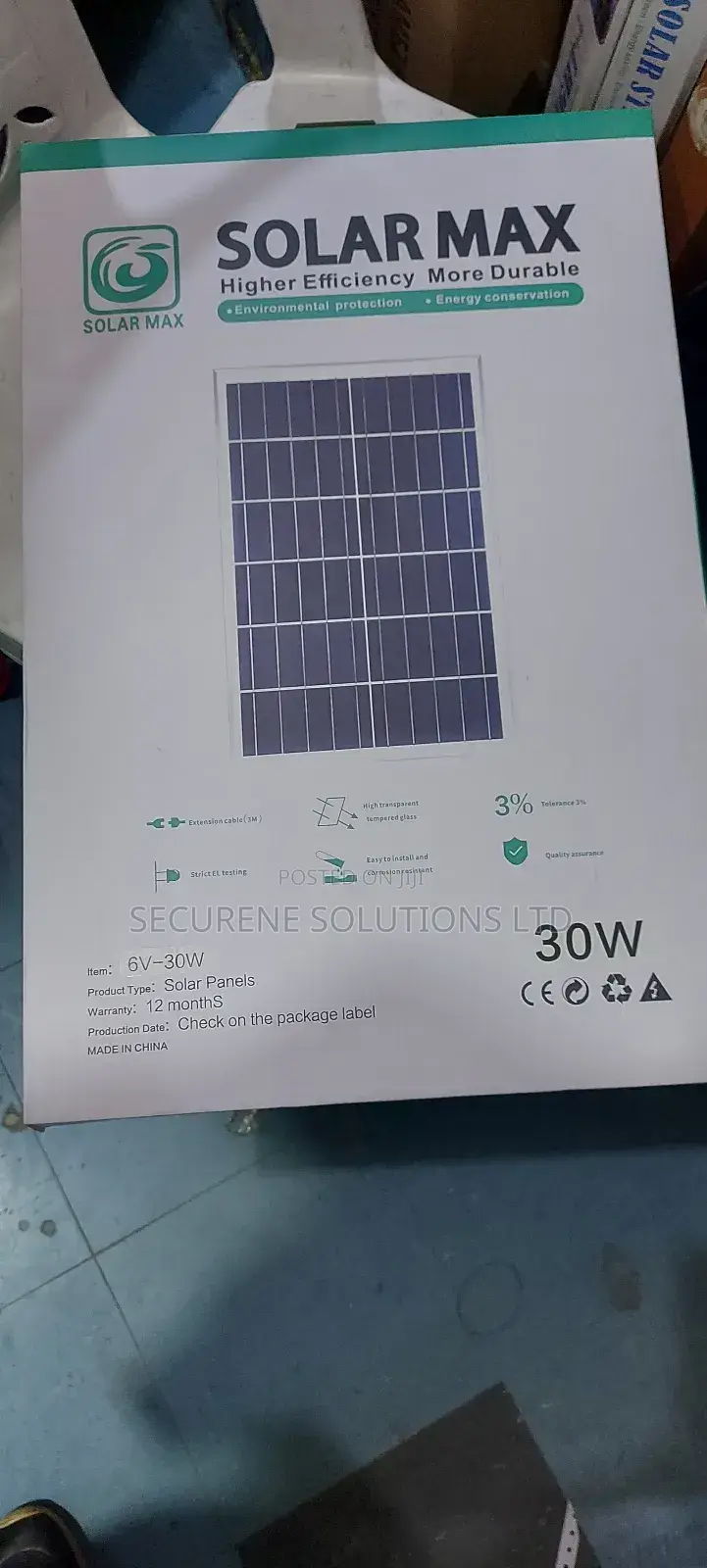 Solar Max Solar Panel 30w