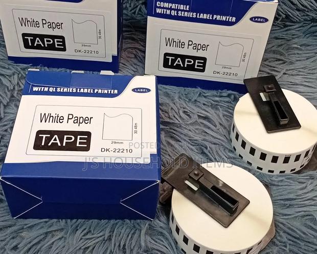 Durable and Easy-to-Use Dk22210 White Paper Tape - main view