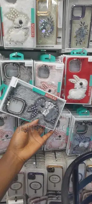 iPhone 13 Pro Max Rabbit Fur Case (Winter Special)-Gray