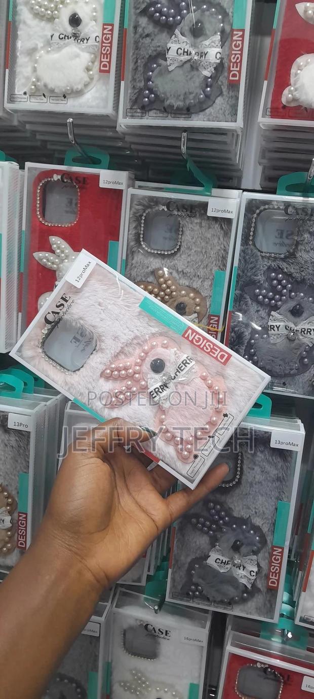 Rabbit Fur Case (Winter Special) for iPhone 12 Pro Max-Pink - thumbnail 3