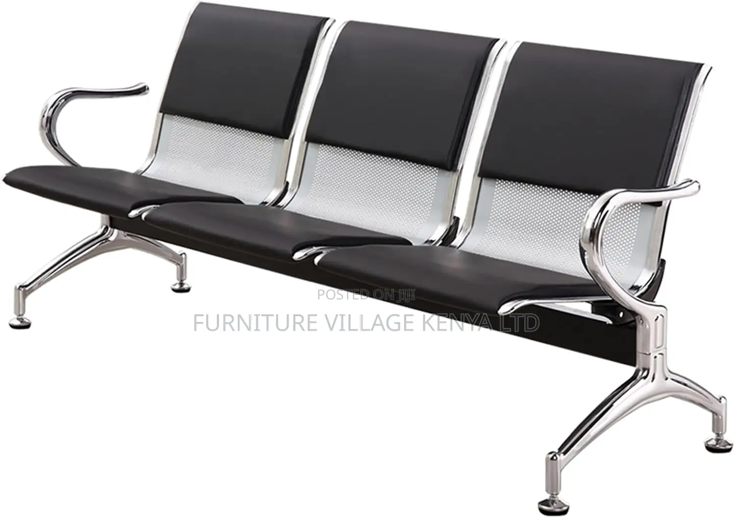 Waiting Room Reception Chair With Arms 3 Seat Office Bench