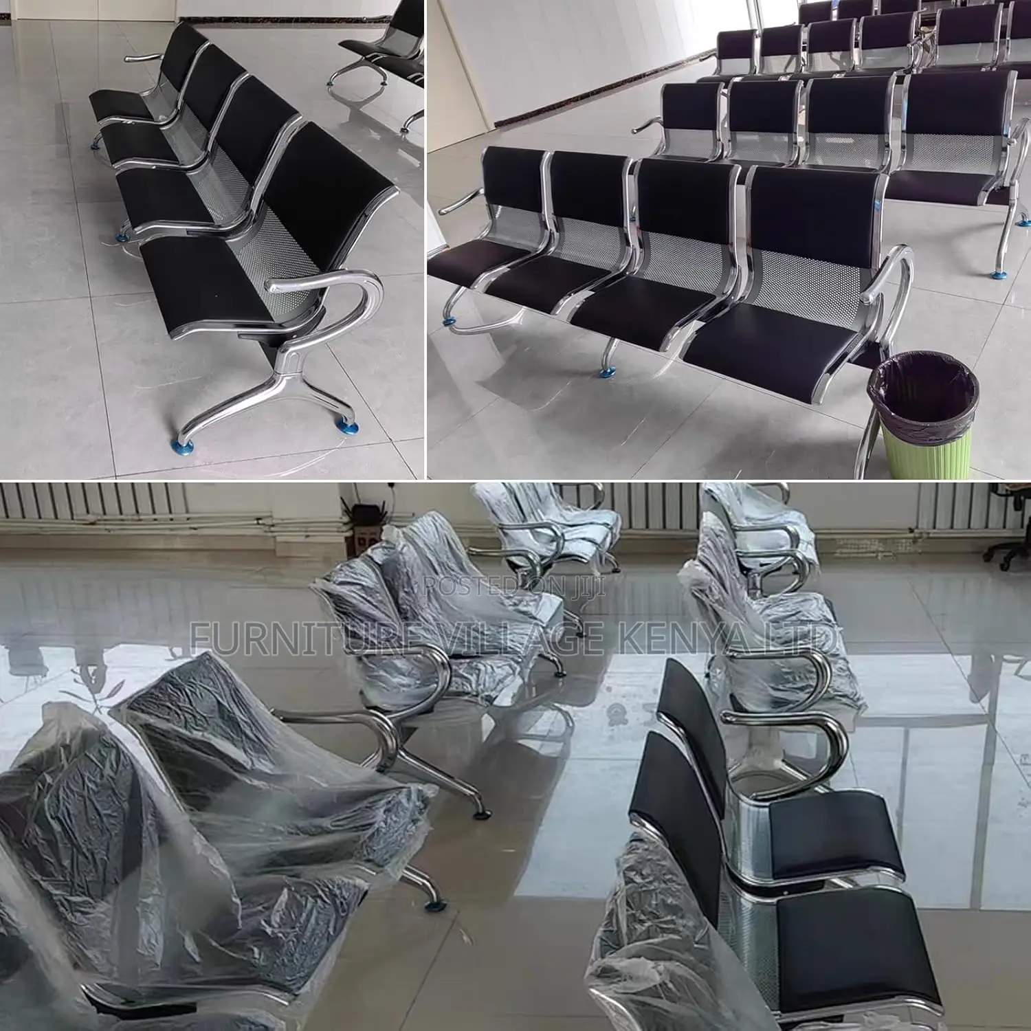 Waiting Room Reception Chair With Arms 3 Seat Office Bench