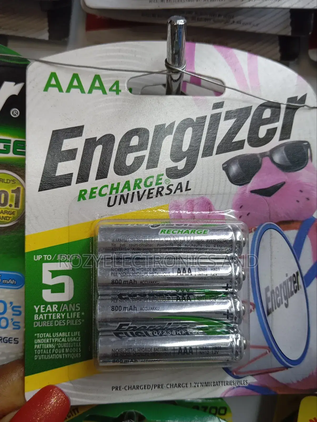 Triple AA a Rechargeable Battery Energiser 2pair