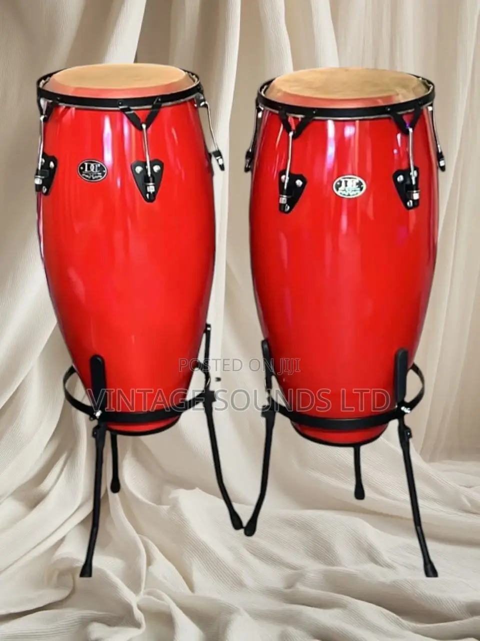 Percussion Conga Drums10" 11" Set -(RED)