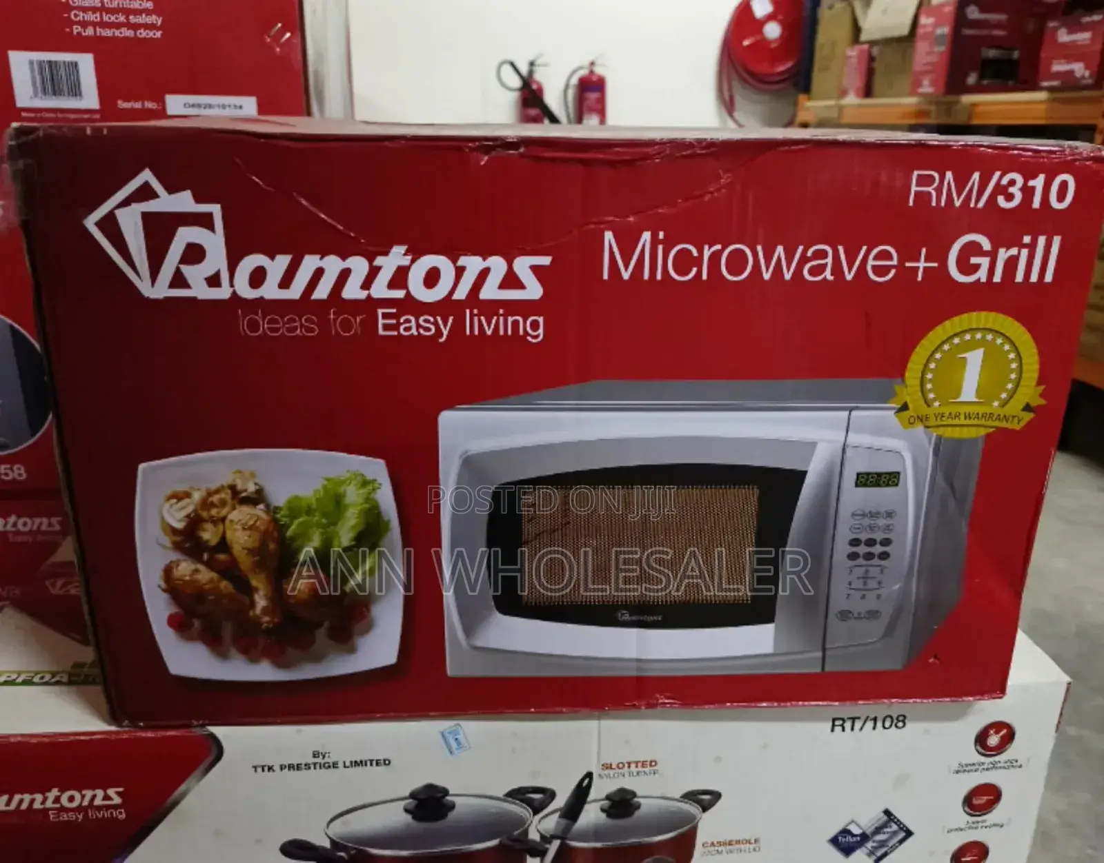 Silver Ramtons Microwave Digital 20litres With Grill RM-3