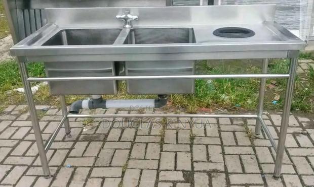 Stainless Steel Washing Sink 2 Bowl :