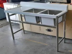 Stainless Steel Double Bowl Washing Sink ( 2right Bowl)
