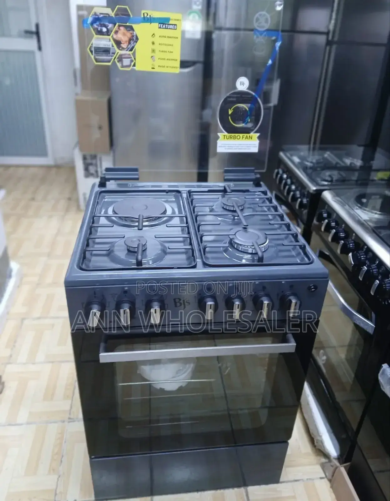3gas 1electric BJS STANDING Cooker (Grey) at 