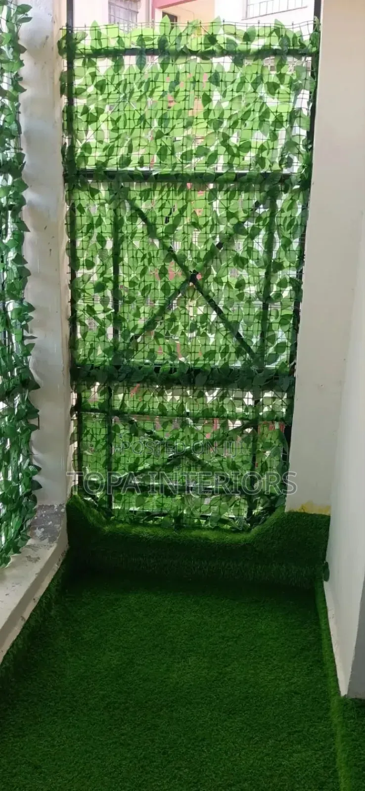 Green Artificial Balcony Privacy Screen Fence Dust Trap