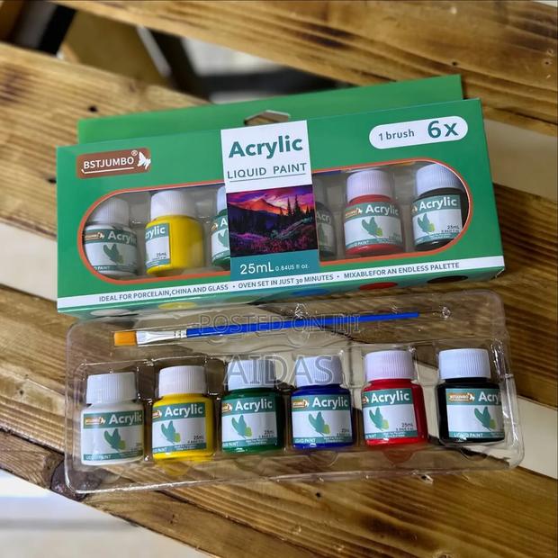 6 PCS 25ml Acrylic Paints - main view