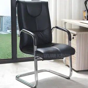 Office Chairs: Chrome Base Leather Executive Staff Chair