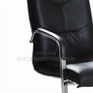 Office Chairs: Chrome Base Leather Executive Staff Chair