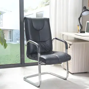 Office Chairs: Chrome Base Leather Executive Staff Chair