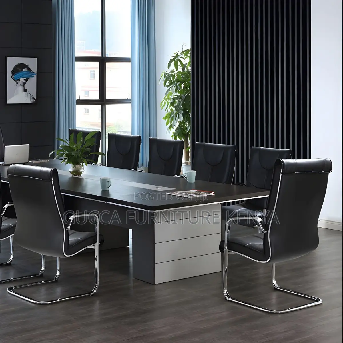 Office Chairs: Chrome Base Leather Executive Staff Chair
