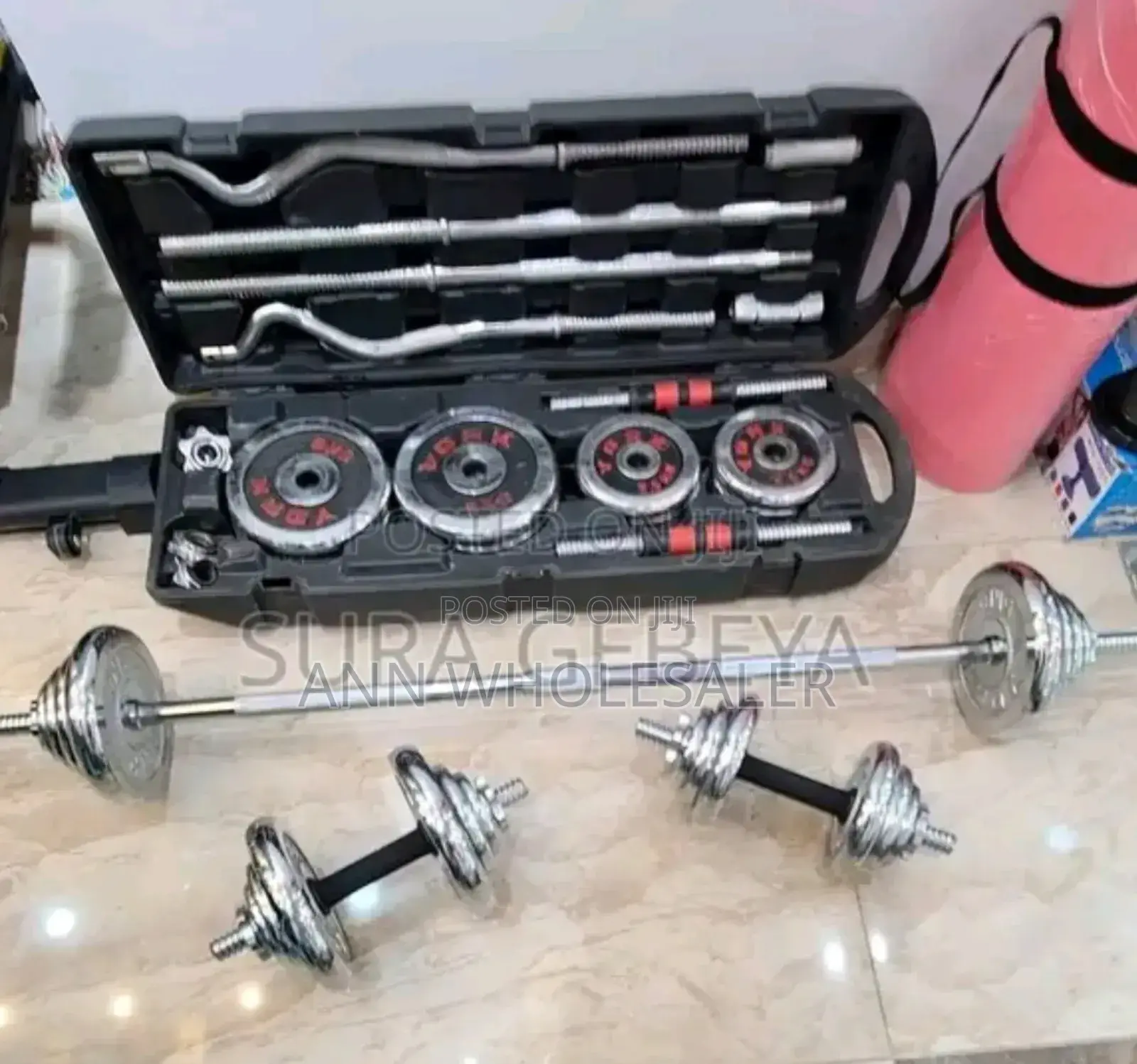 Adjustable 50 Kg Dumbell Set