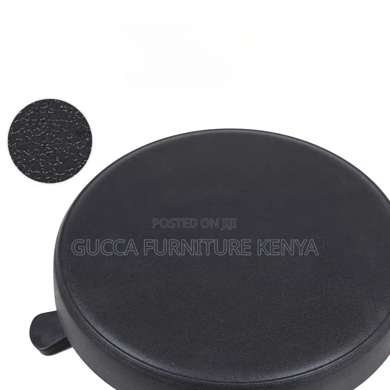 Home Chairs: Midnight Black Alloy Upholstered Work Stool
