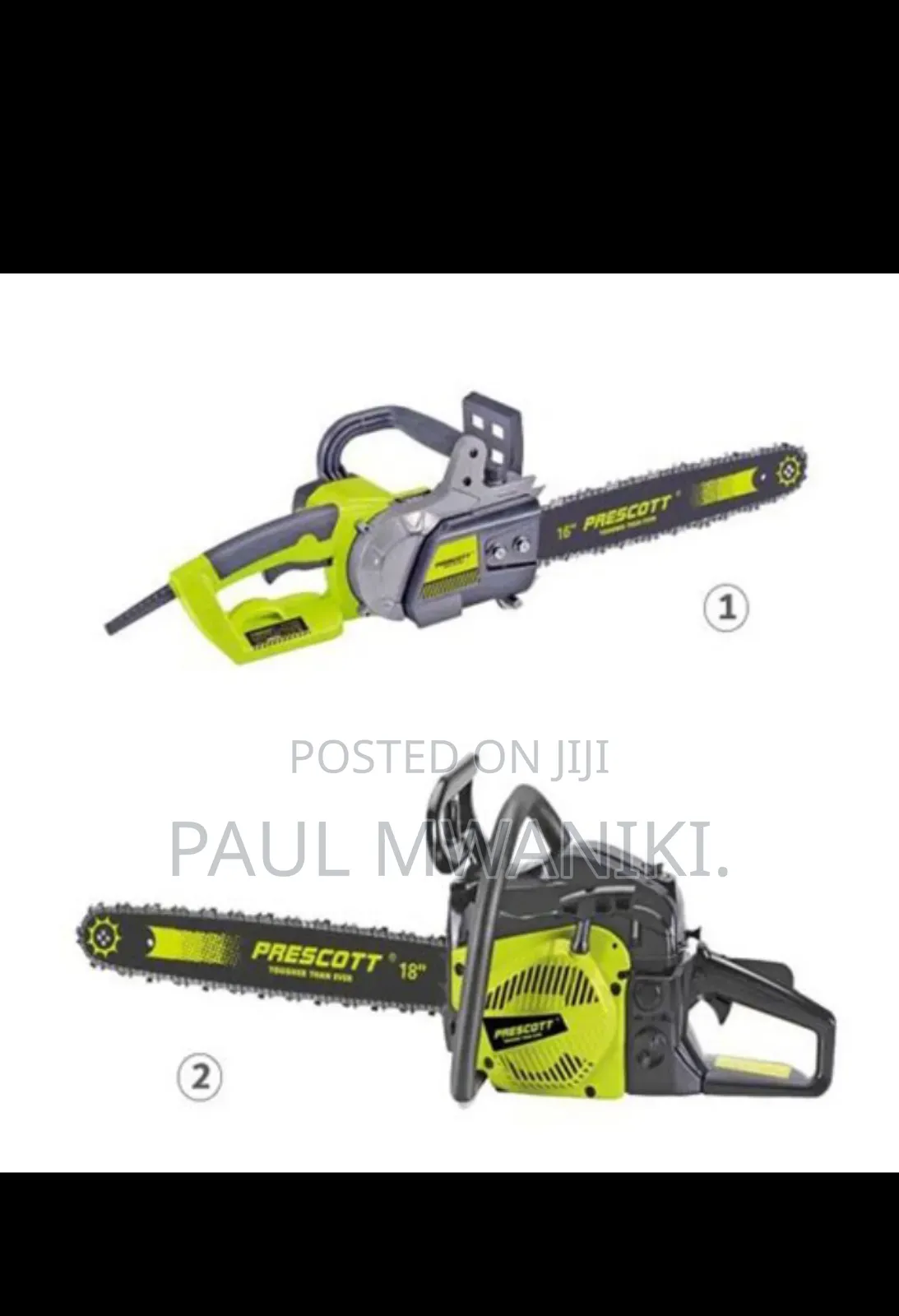 Prescott Gasoline Chain Saw