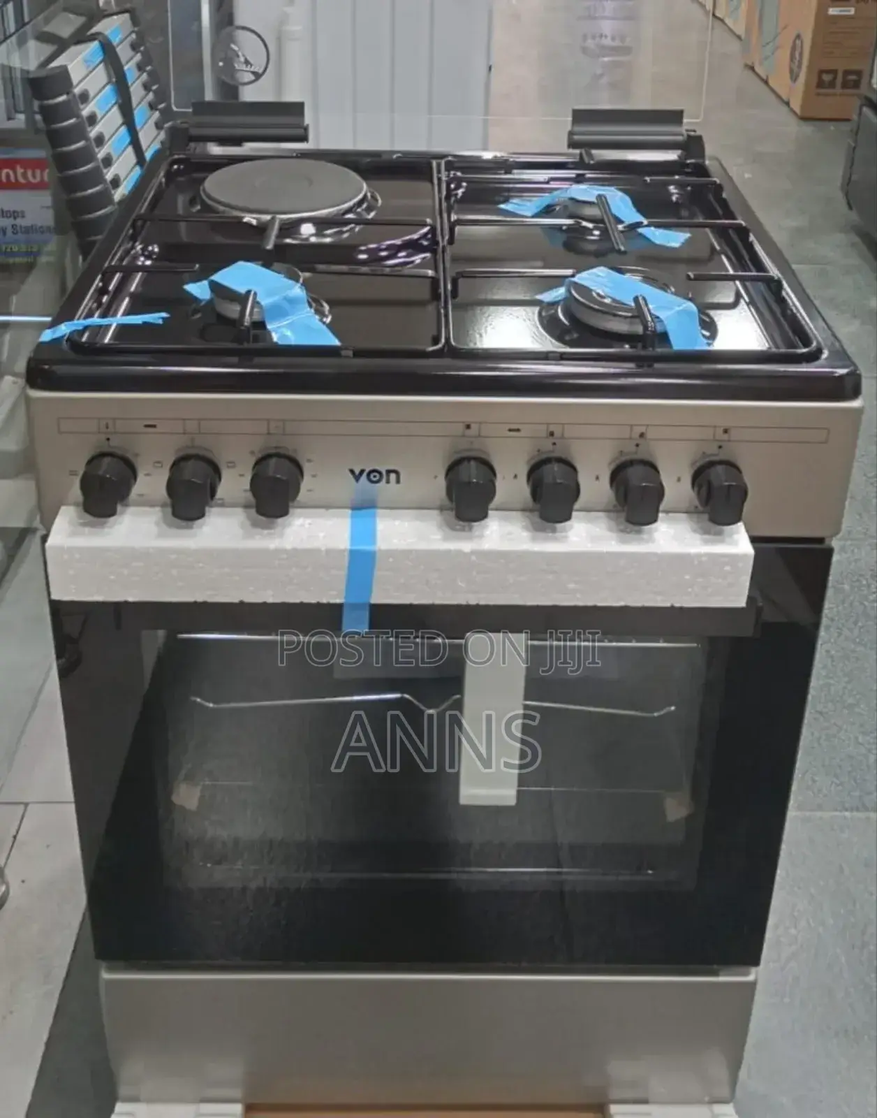 Von Free Standing 60by 60 Stainless Steel 3+1 Cooker
