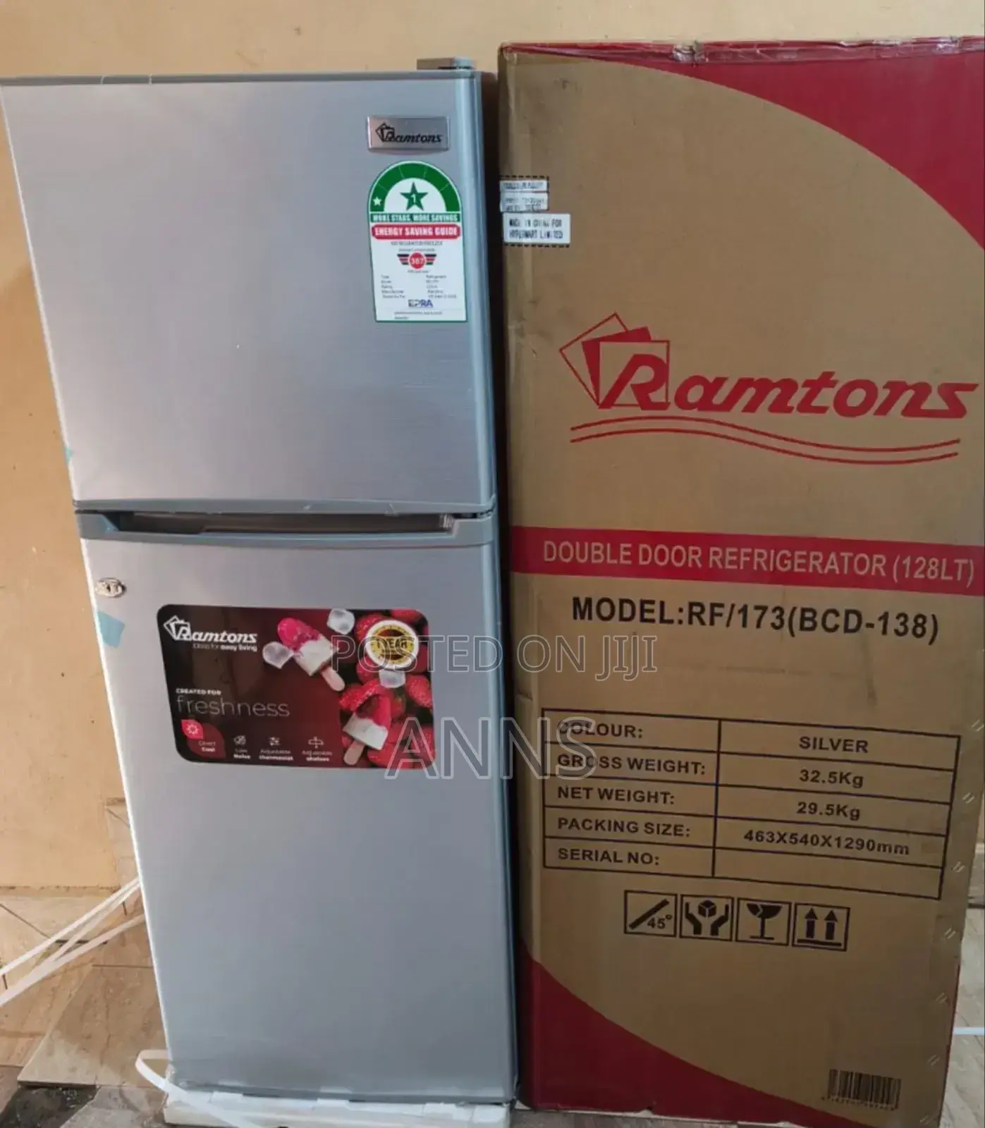 Ramtons 138L -RF/173 Double Door Refrigerator