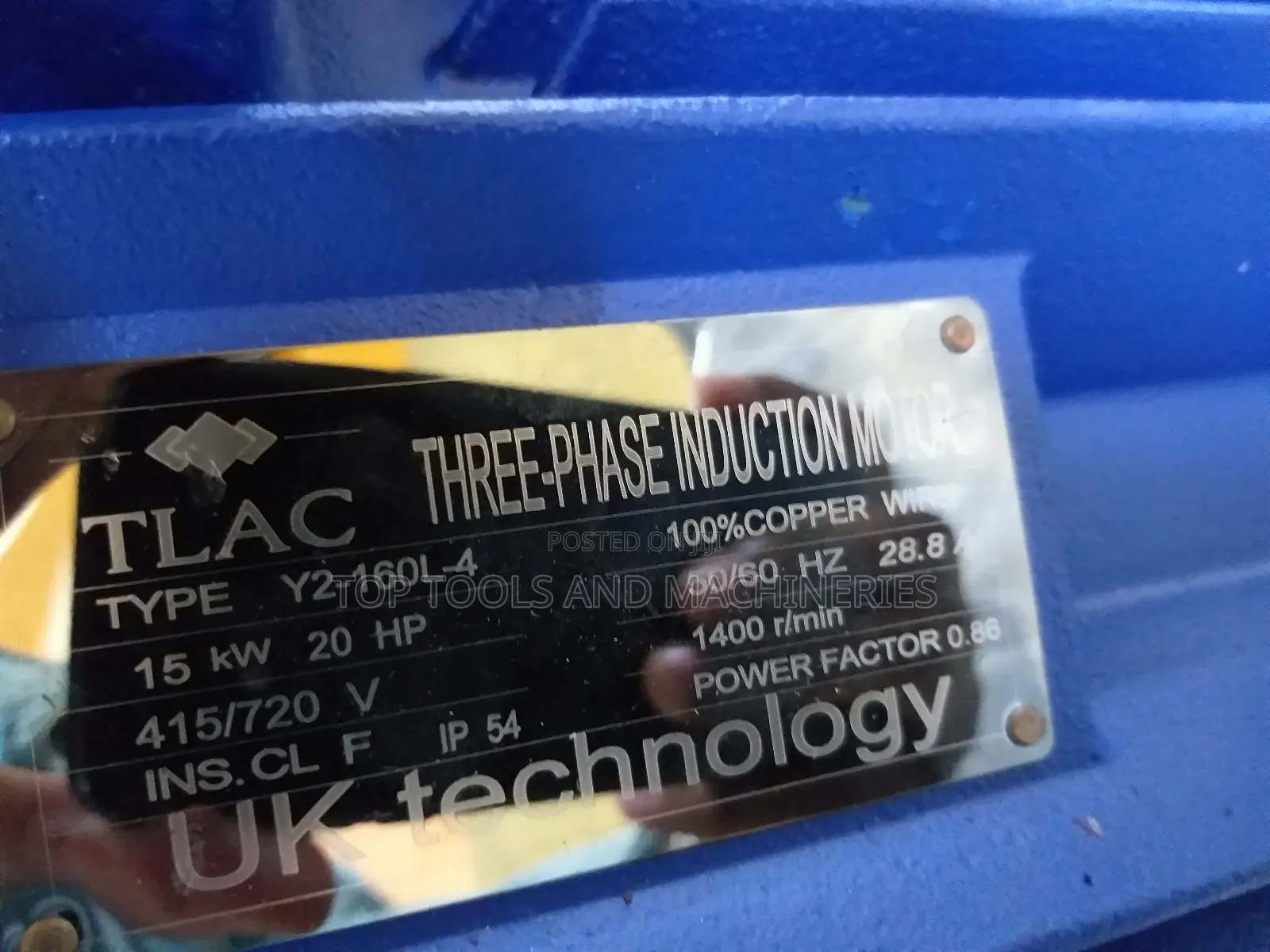 Tlac UK Technology 15kw 20hp 3 Phase Electric Motor
