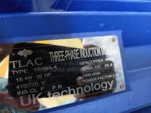 Tlac UK Technology 15kw 20hp 3 Phase Electric Motor