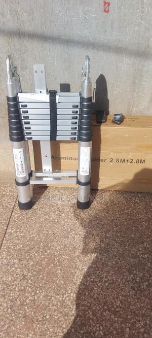 Double Telescopic Ladder (A Type) 2.8+2.8 M (18.5 Ft) - thumbnail 2