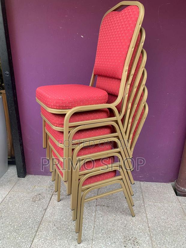 Event Chairs; Red Stackable Banquet Conference Seats - main view