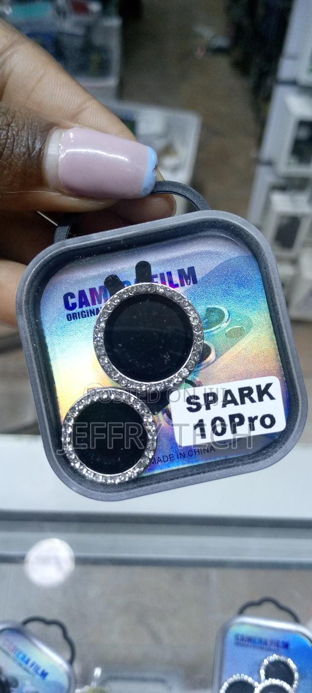 Glitter Bling Lens Protector for Tecno Spark 10 Pro-Silver - thumbnail 3