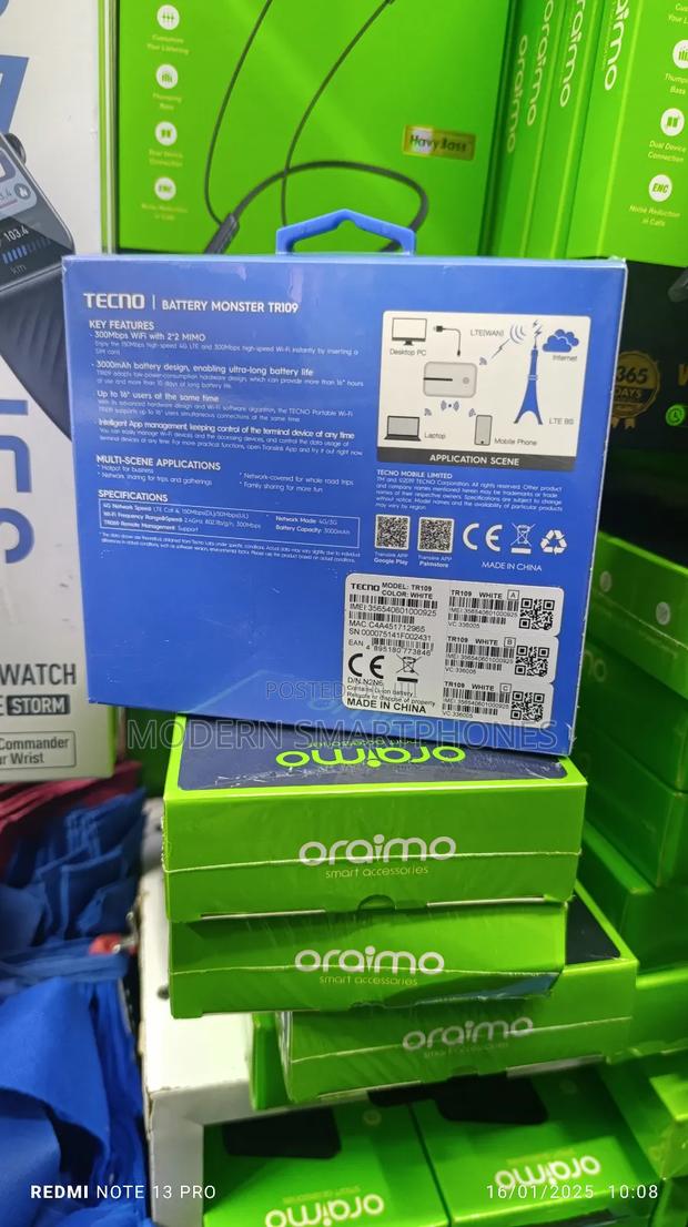 TECNO Battery Monster 4G Portable Wi-Fi Mifi - thumbnail 2